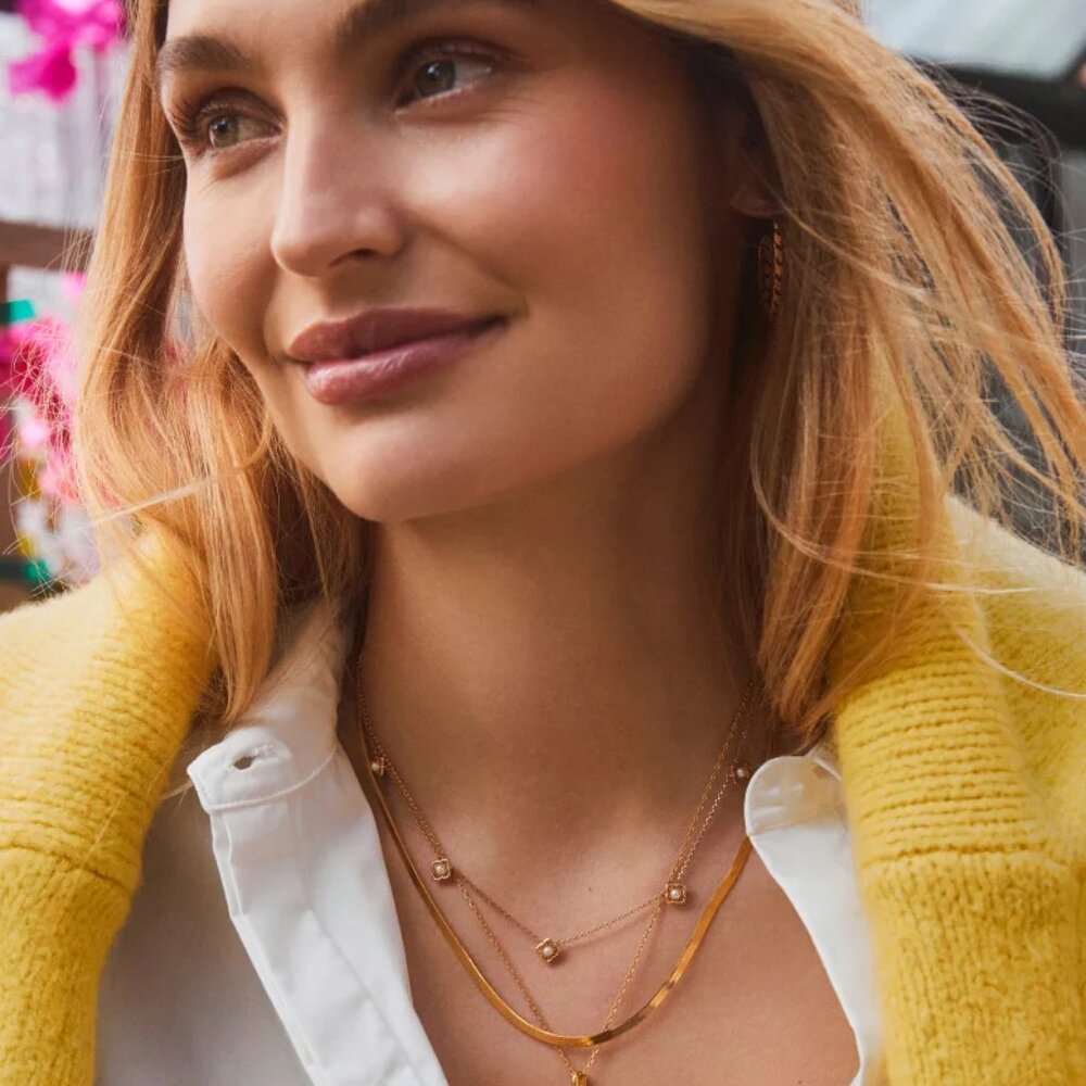 NEW Kendra Scott Dira 18k Gold Vermeil Pearl Strand Necklace
